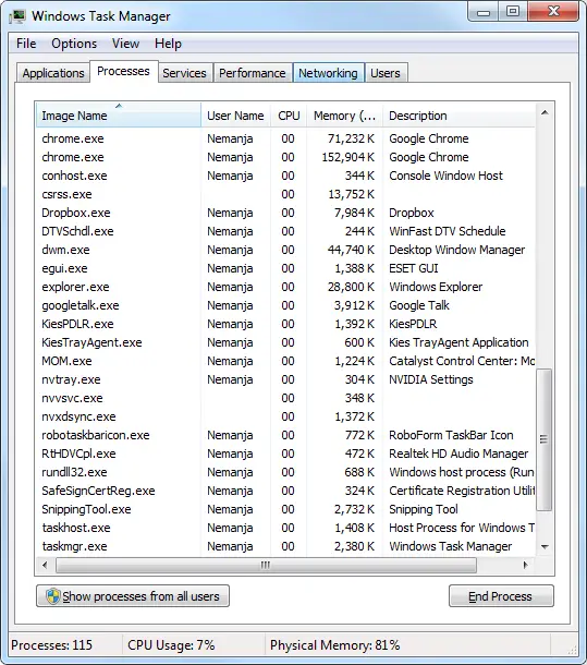 Enable Windows Task Manager For Vista